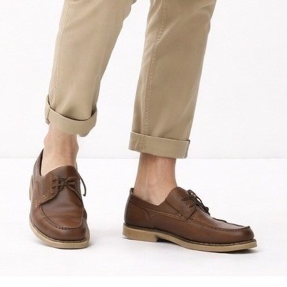 Timberland Men's Kia Wah Bay 2 Eyed Leather Casual Boat Shoes Dark Brown Size 10